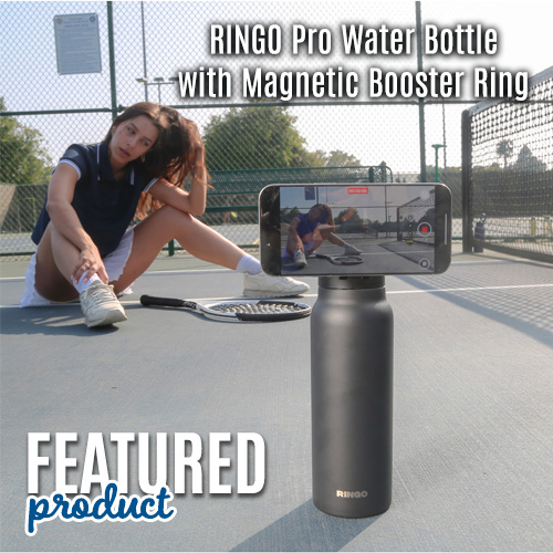 RINGO Pro Water Bottle with Magnetic Booster Ring - 24 Oz